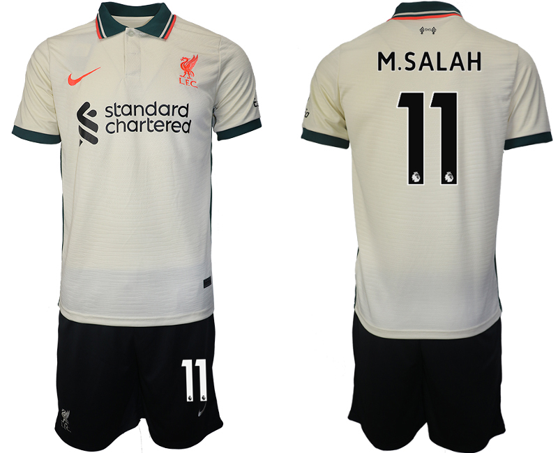 Men 2021-2022 Club Liverpool away cream #11 Soccer Jersey->liverpool jersey->Soccer Club Jersey
